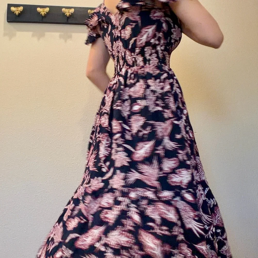 Maurices Navy and Pink Floral Midi Dress - Picture 9 of 10
